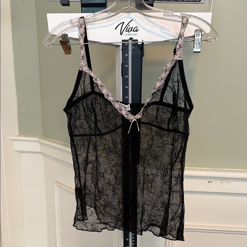 Felina Black and White Lace Chemise